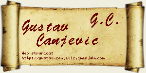 Gustav Canjević vizit kartica